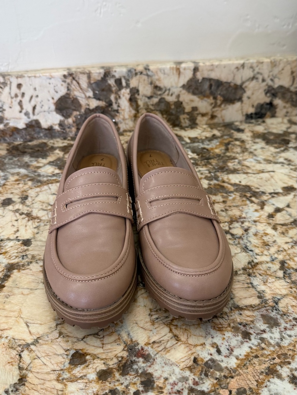 Time and Tru Pink Blush Penny Loafers